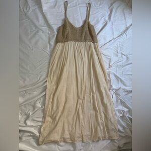 Zara Tan and White Dress